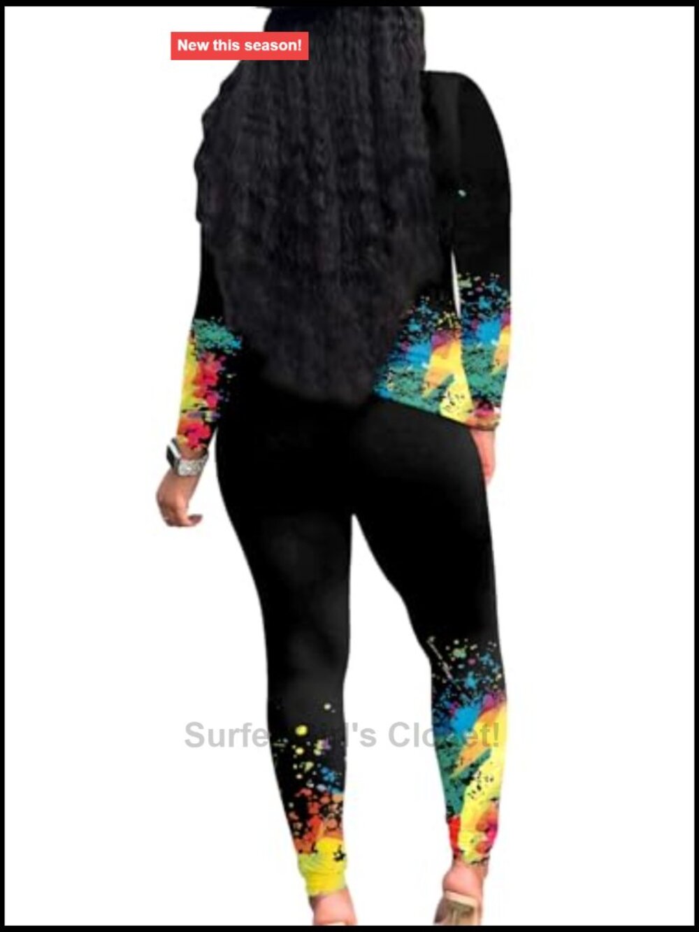 Women's 2 Piece Tracksuit Set Long Sleeve Top Jogger Leggings - Picture 4 of 5